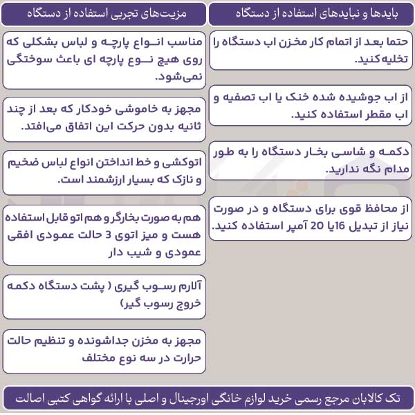 راهنمای استفاده از اتو بخارگر تفال مدل 2020