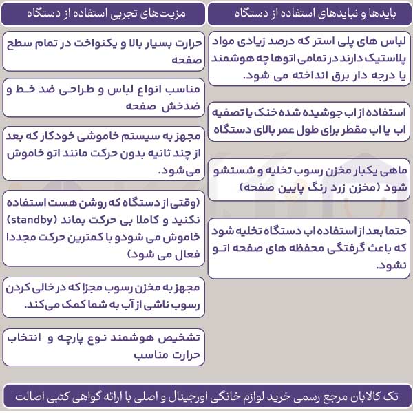 راهنمای استفاده از اتو بخار فیلیپس مدل 8041