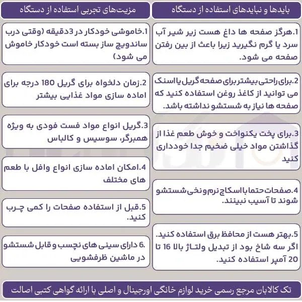 راهنمای استفاده از ساندویچ ساز بلک اند دکر مدل 4130