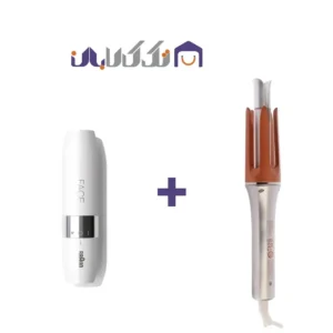 ست ماشین اصلاح بانوان براون مدل FS1000 و اتو و فرکننده شیگلم سایز 25